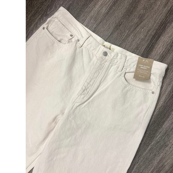 NWT Madewell Low-Slung Baggy Jeans In Vintage Ivory Size 31 - Picture 6 of 11